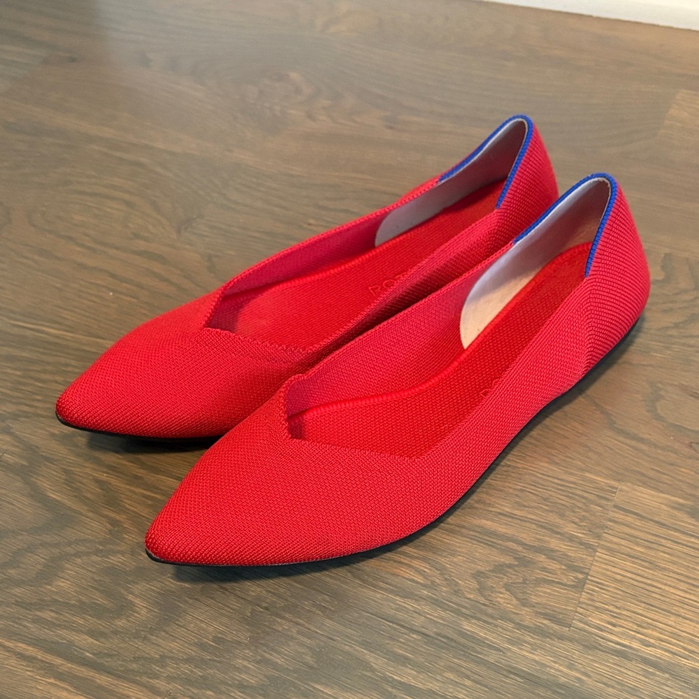Rothy's Red and Blue Women's Pointed Toe Flats size 10